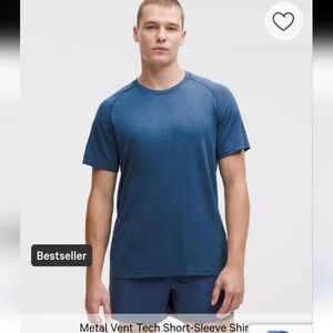 Men's Short-Sleeve Metal Vent Tech Shirt - Blue
